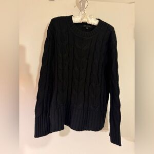 Banana Republic Black Cable Knit Sweater